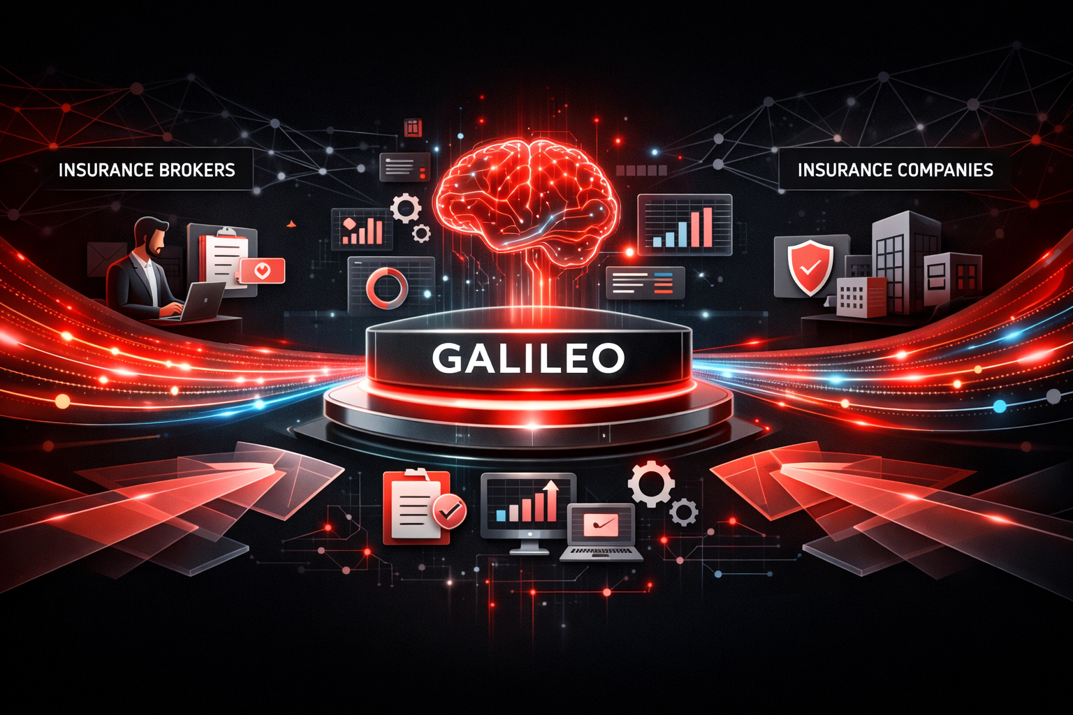 EDI com IA para corretoras automatizando a troca de dados entre seguradoras e sistemas de seguros com Galileo